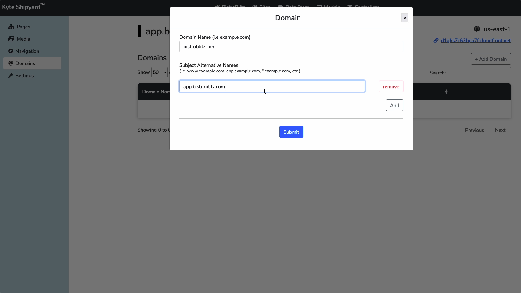 ACM Certificate Domain Name and SAN